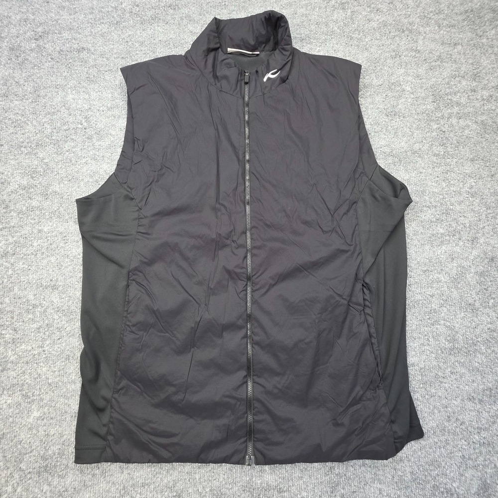 KJUS Vest Men's XL / 54 Black Full Zip High Neck Poly Stretch